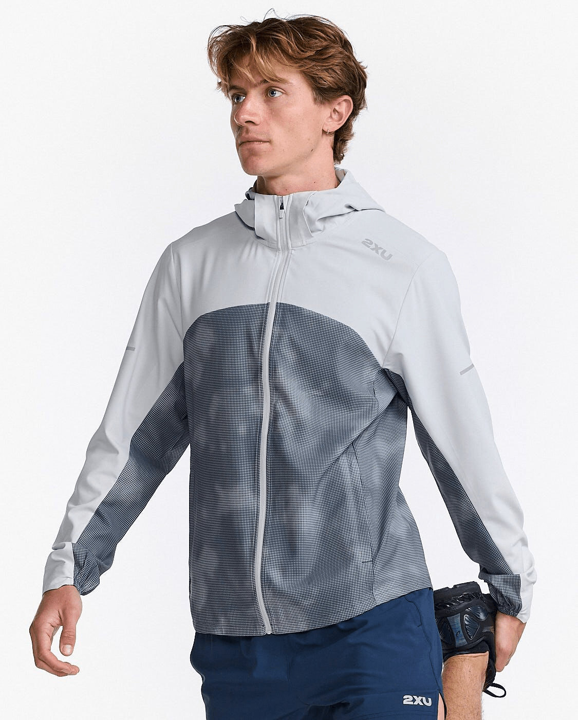 2XU men's Aero water-resistant running jacket – alternate product view