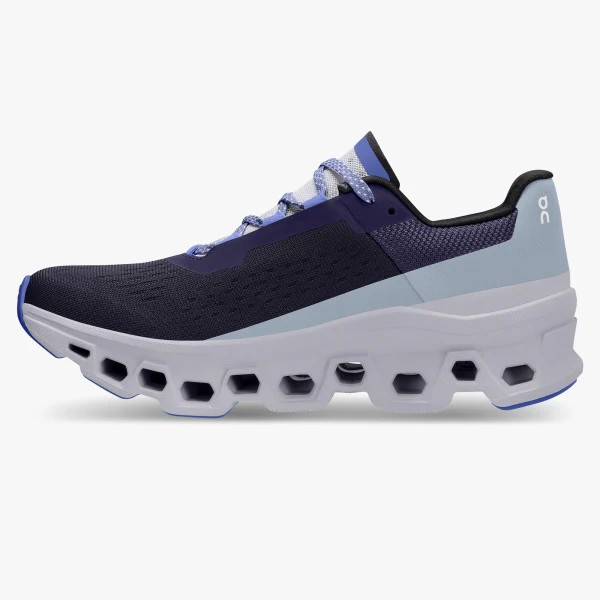 Women On Cloudmonster Acai Lavender Running Shoes Xciter Sports