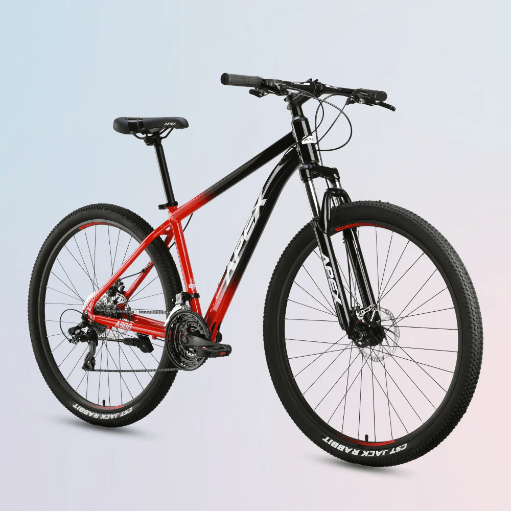 Apex A900 Men's 29er Alloy MTB | Black/Red | Shimano 8 - Speed - MTB - Front view - Xciter Sports