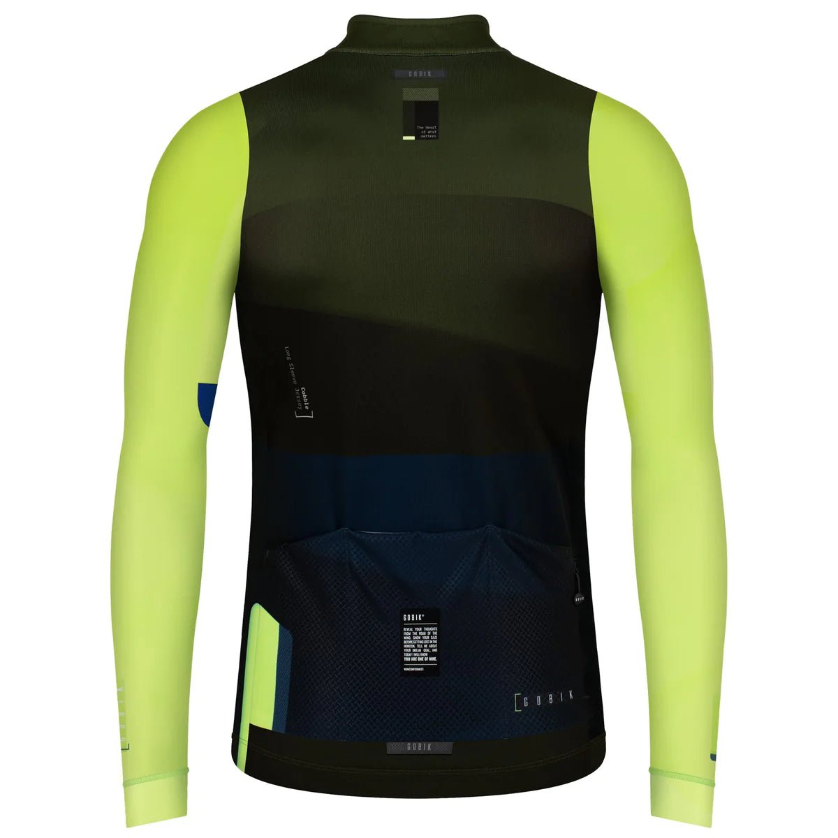 Gobik Baffin men's long-sleeve cycling jersey in Cobble – alternate product view