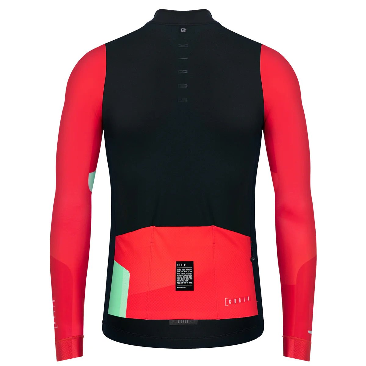 Gobik Cobble Blend Evo men's long-sleeve cycling jersey in Cayenne – alternate product view