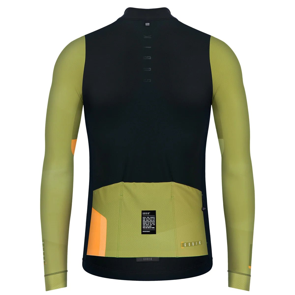 Gobik Leaf men's long-sleeve cycling jersey in Cobble Blend – alternate product view