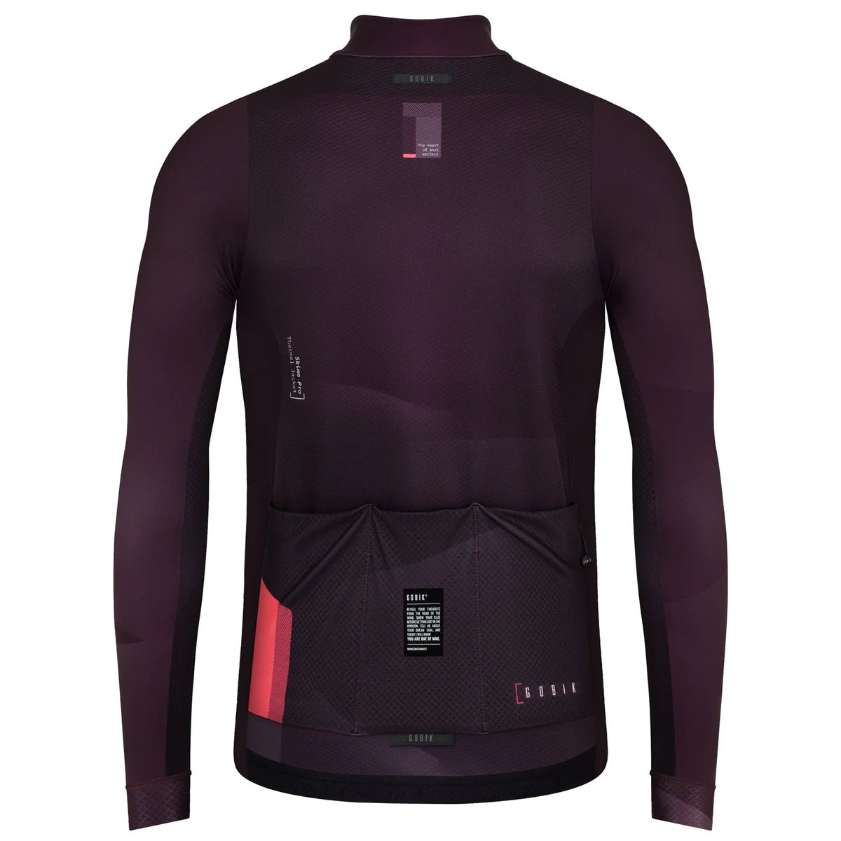 Gobik Skimo Pro men's heavy cycling jacket in Prune – alternate product view