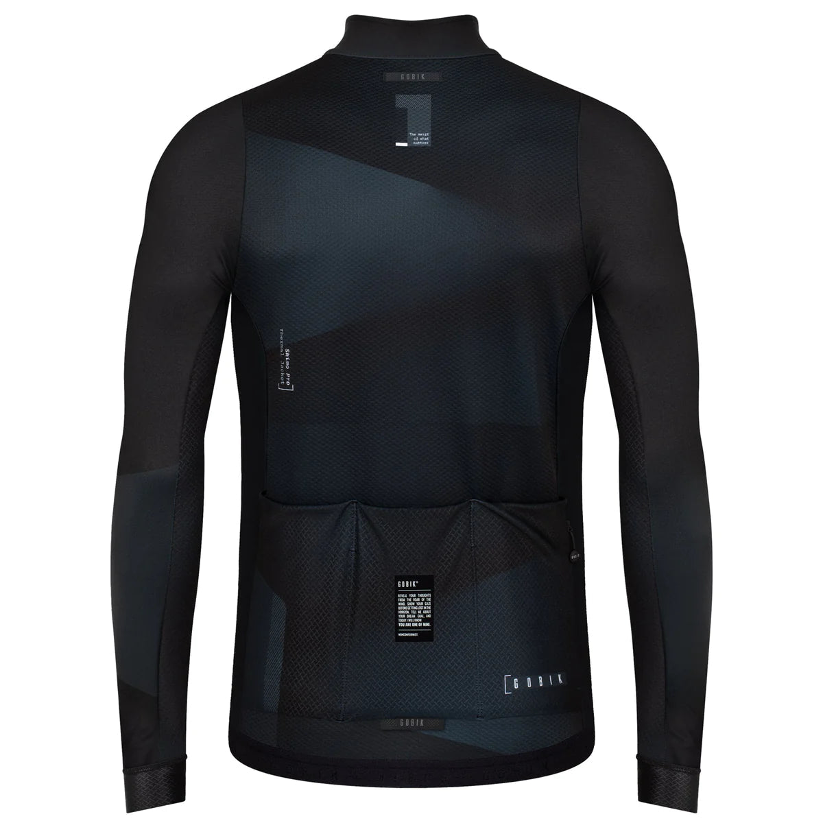 Gobik Skimo Pro men's heavy cycling jacket in Royal Black – alternate product view