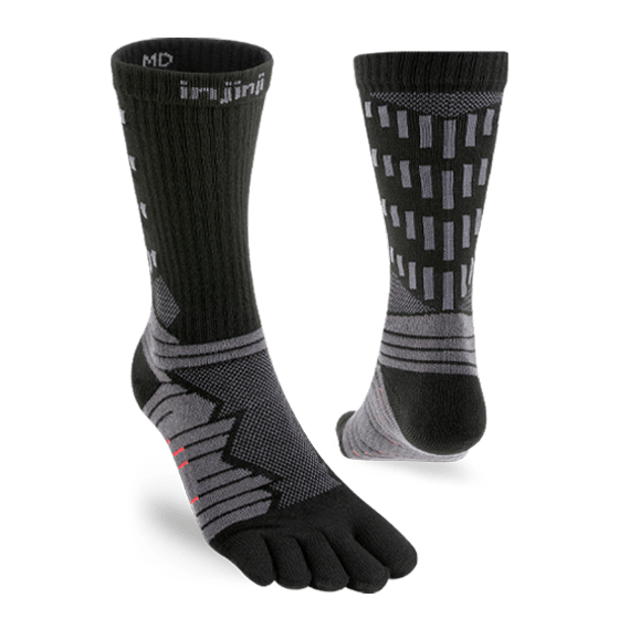 Injinji Ultra Run Crew – Cushioned Terry Footbed, CoolMax Wicking | Xciter