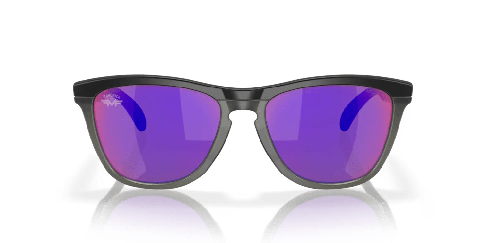 Oakley Frogskins Range lifestyle sunglasses in Matte Black and Grey Smoke with Prizm Road lens – additional product view