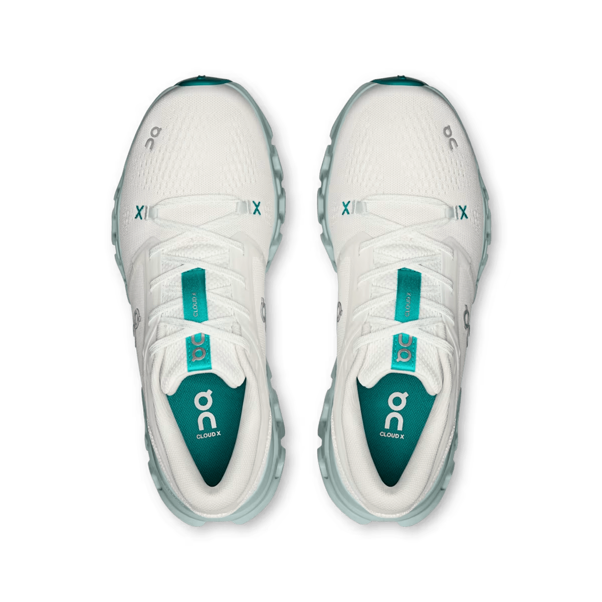 Women's On Cloud X 5 training shoe in Ivory | Surf colourway