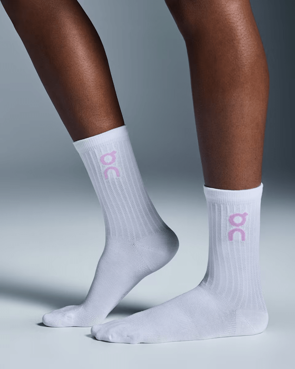On Logo Socks High 3-Pack in Mauve / Raspberry – alternate product view