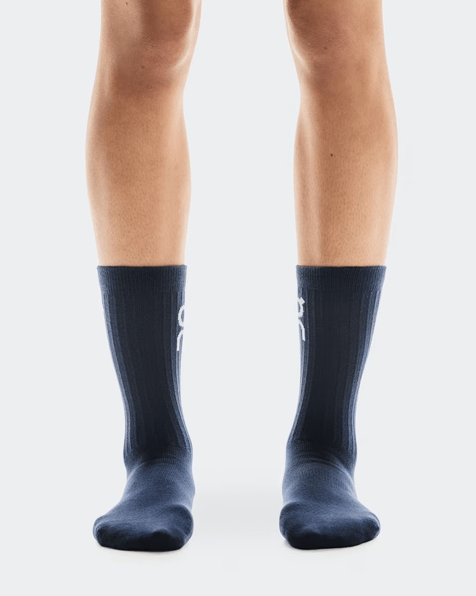On Logo Socks High 3-Pack in Navy – alternate product view