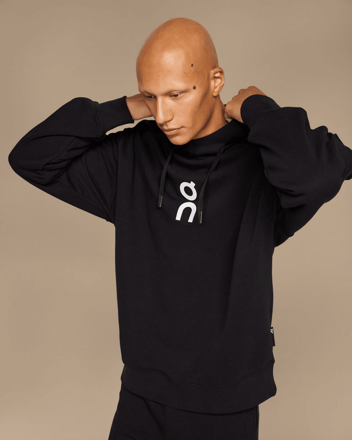 On men's Club hoodie – alternate product view