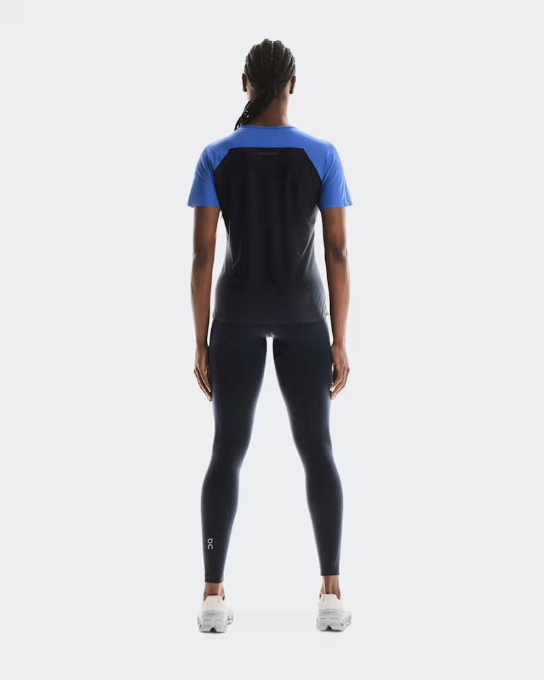 On Running Women's Performance-T in Zaffre Navy - back view
