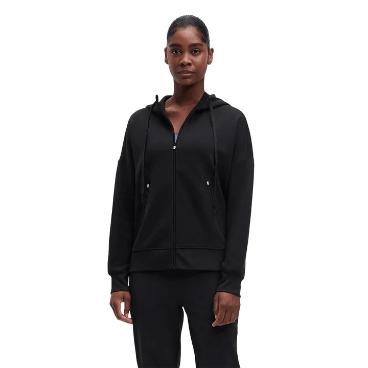 On women's Zipped Hoodie – alternate product view