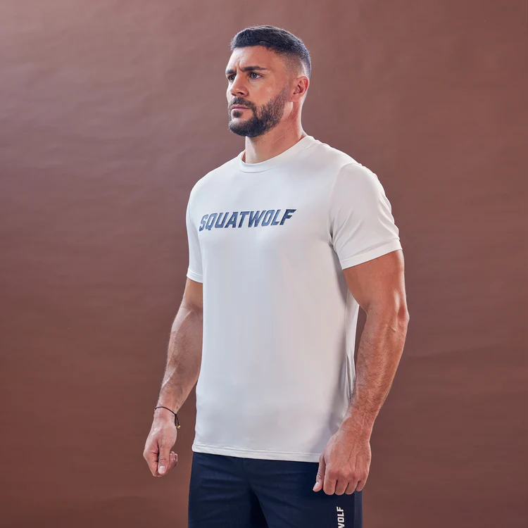 Squatwolf Men's Core AeroTech Muscle Tee | Pearl White