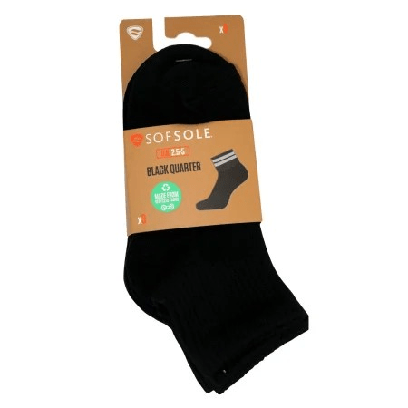Sof Sole Recycled Quarter Socks 3-Pack – alternate product view