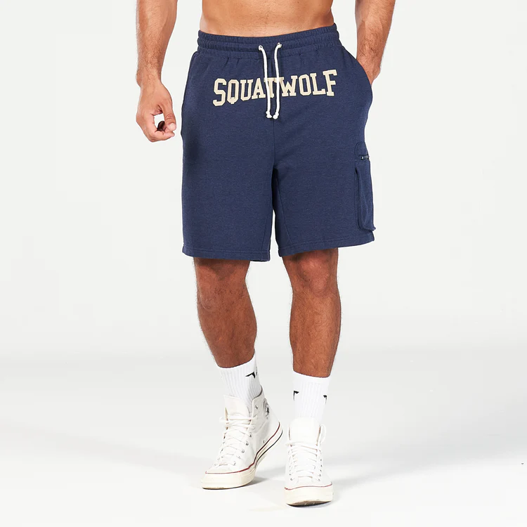 Squatwolf Golden Era New Gen Jogger Shorts Navy Marl