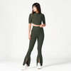 Code Ribbed Crop Top