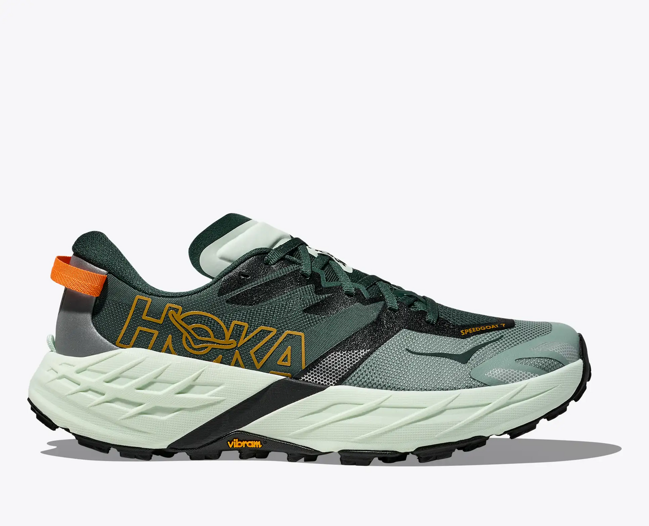 HOKA Men's Speedgoat 7 Wide Trail Running Shoe – lateral side view