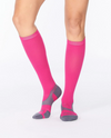 Vectr Light Cushion Full Length Socks | Hot Pink Grey