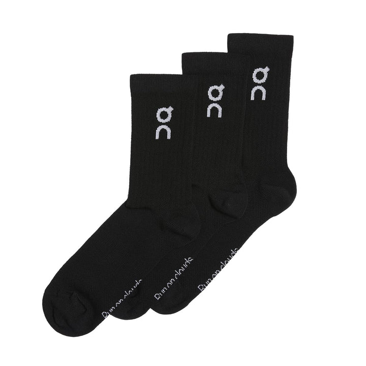 On Logo Socks Men's 3 Pack Black