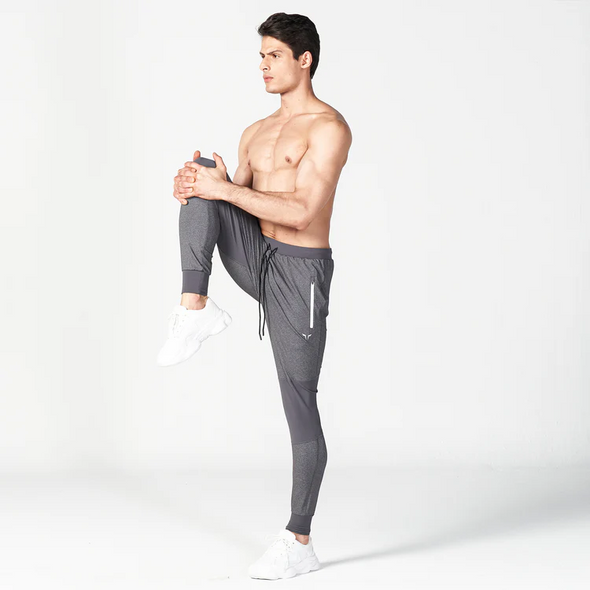 Statement Ribbed Joggers Reimagined - Grey Marl