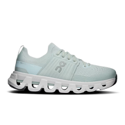 On Cloudswift 4 women's Surf | White running shoe, side profile showing CloudTec cushioning pods