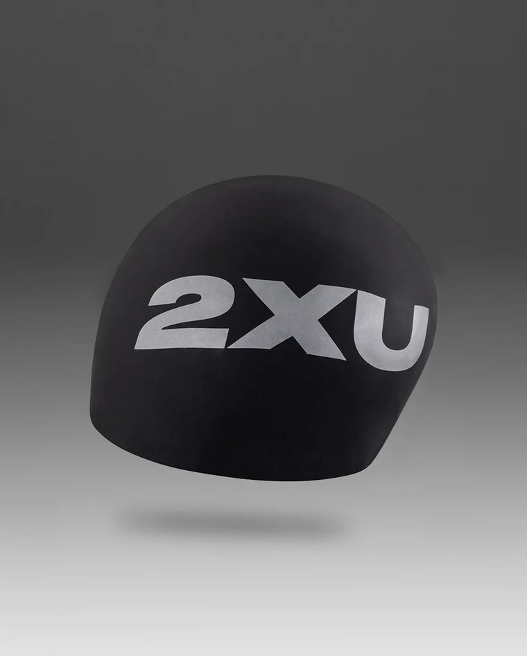 2XU Silicone Swimming Cap Black Xciter Sports South Africa