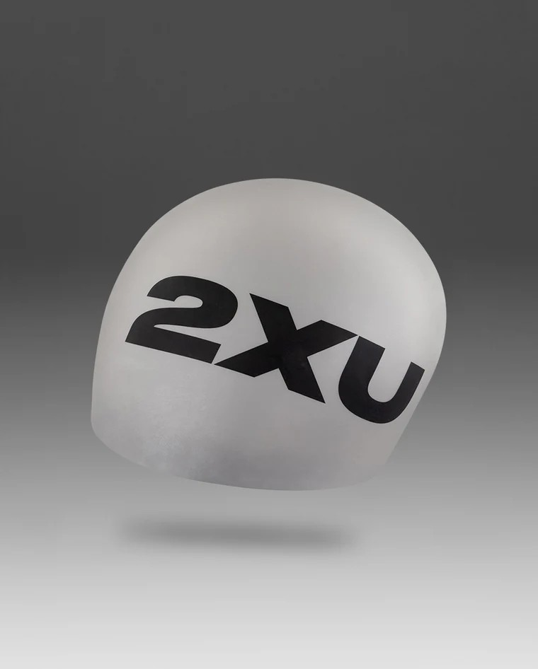 2XU Silicone Swimming Cap White Xciter Sports South Africa