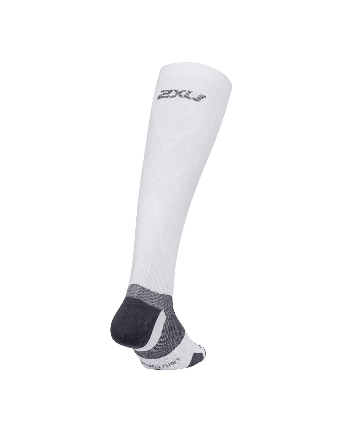 2XU Vectr Light Cushion Full Length Socks | White Grey - 2 - Xciter Sports Apparel