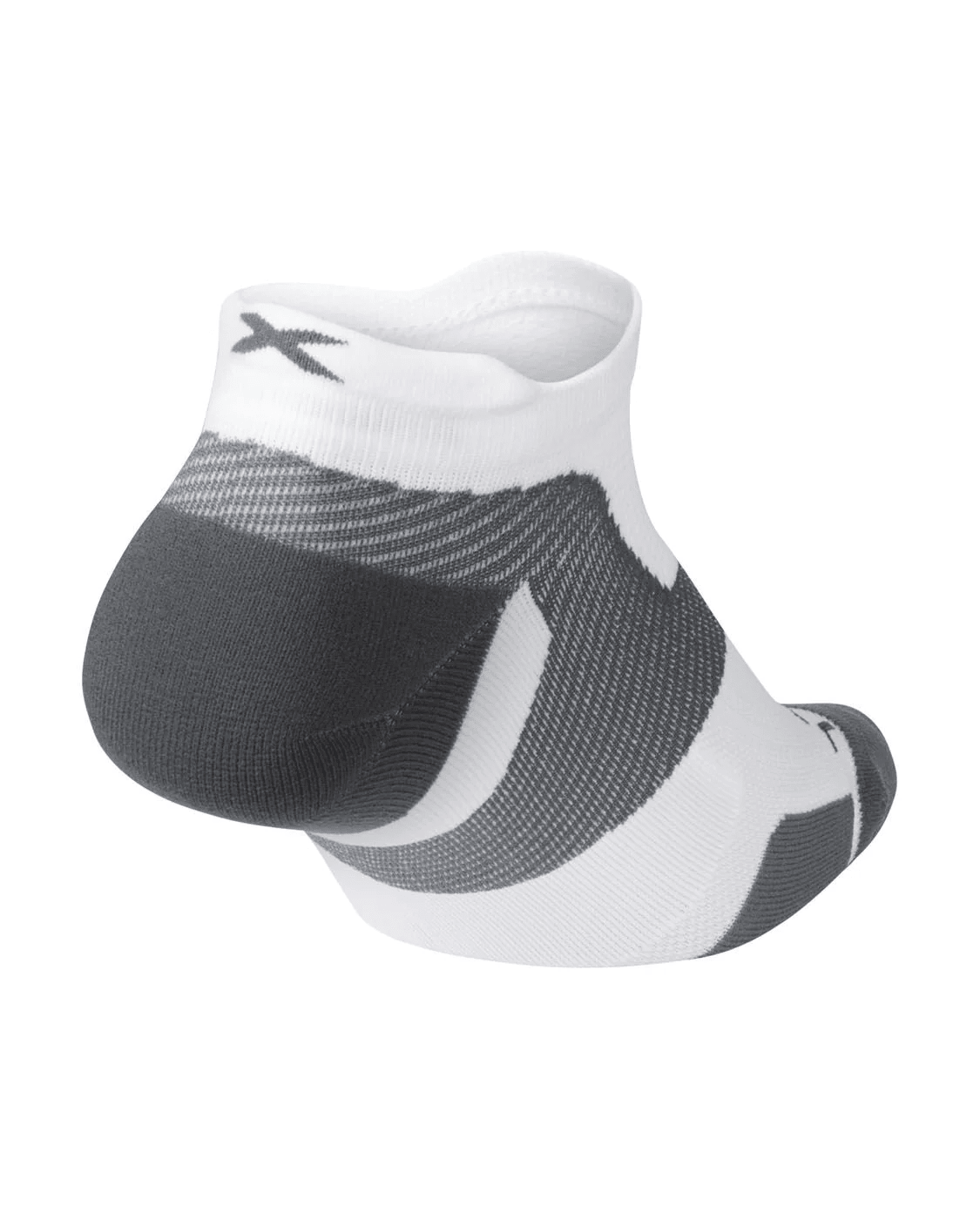2XU Vectr Light Cushion No Show Socks – White/Grey - 2 - Xciter Sports Apparel