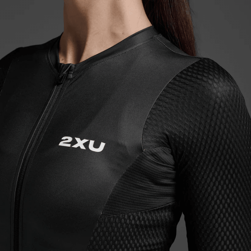 Women's 2XU Aero Hex Sleeved Trisuit - Aerodynamic Race Suit - 4 - Xciter Sports Apparel