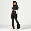 Code Ribbed Crop Top