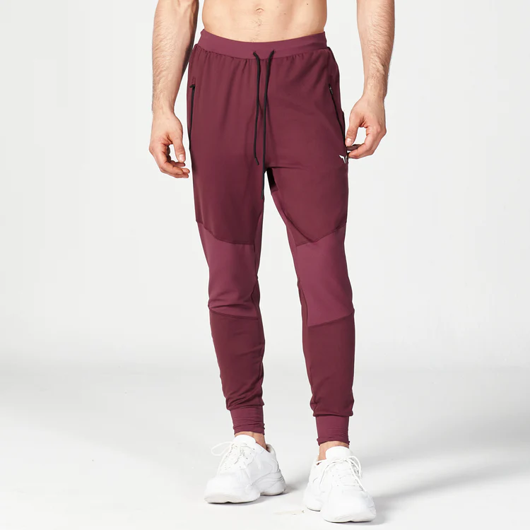 Squatwolf Men's Statement Ribbed Joggers Reimagined | Burgundy