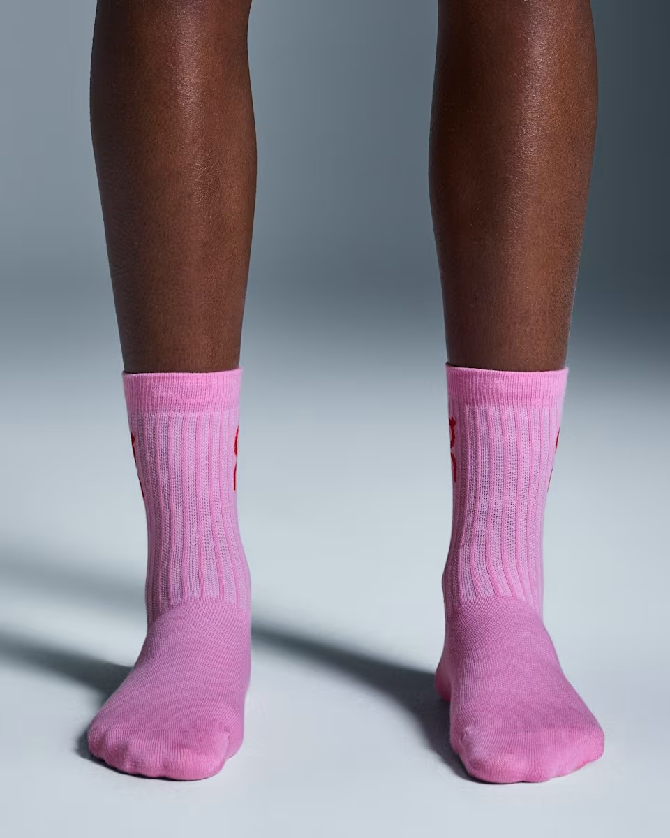On Logo Socks High 3-Pack | Mauve & Raspberry