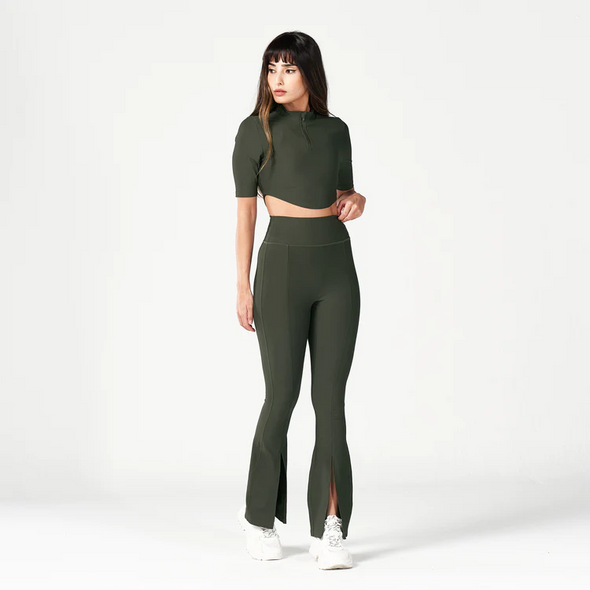 Code Ribbed Crop Top