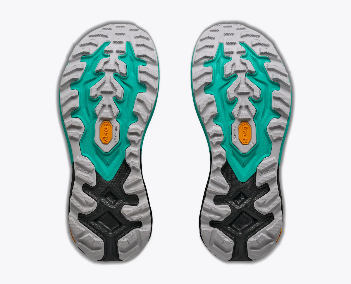 HOKA Mafate 5 Women's Trail Running Shoes in Black / Electric Aqua - product view 7