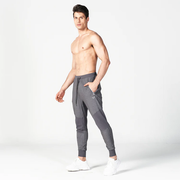 Statement Ribbed Joggers Reimagined - Grey Marl