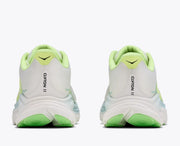 Women's Hoka Clifton 11 in Frost/Neon Yuzu — back view