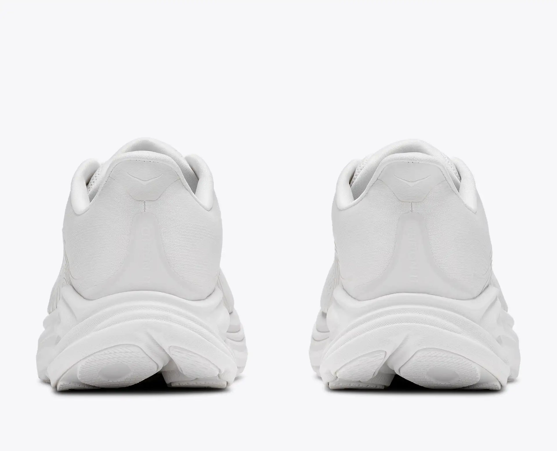 Women's Hoka Clifton 11 in White / White — back view