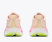 Women's Hoka Clifton 11 in Tangerine Glow / White — back view