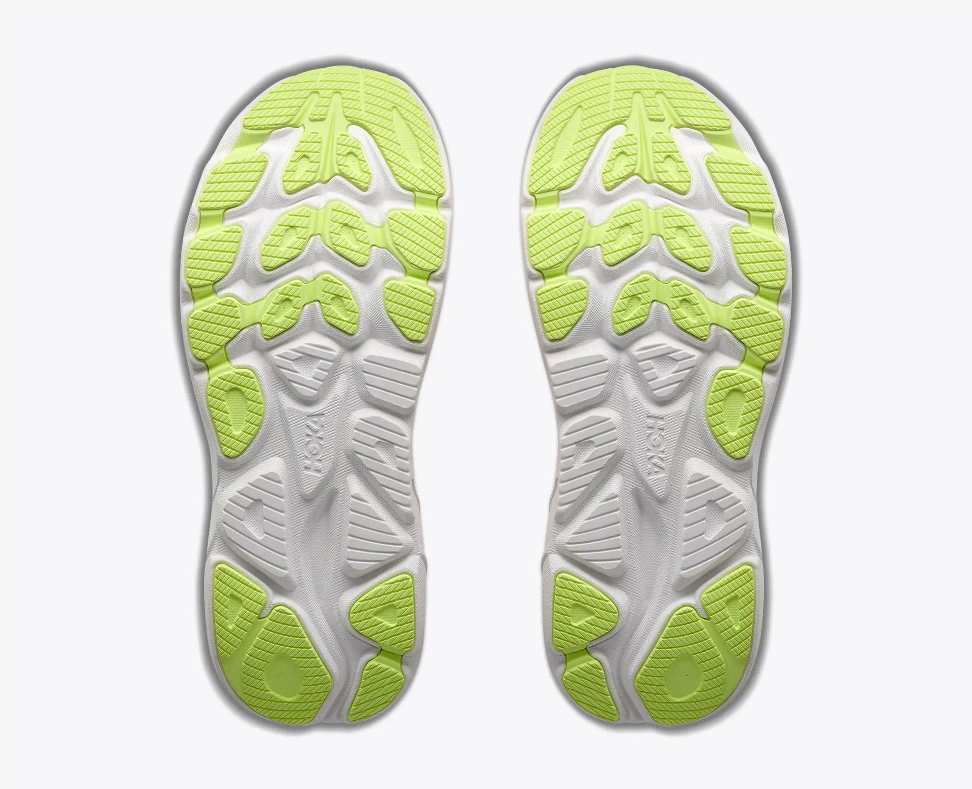 Women's Hoka Clifton 11 in Tangerine Glow / White — sole view