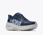 HOKA Clifton Pro Wide Men's Shoe — Right Side View showing MetaRocker™ geometry and engineered mesh upper
