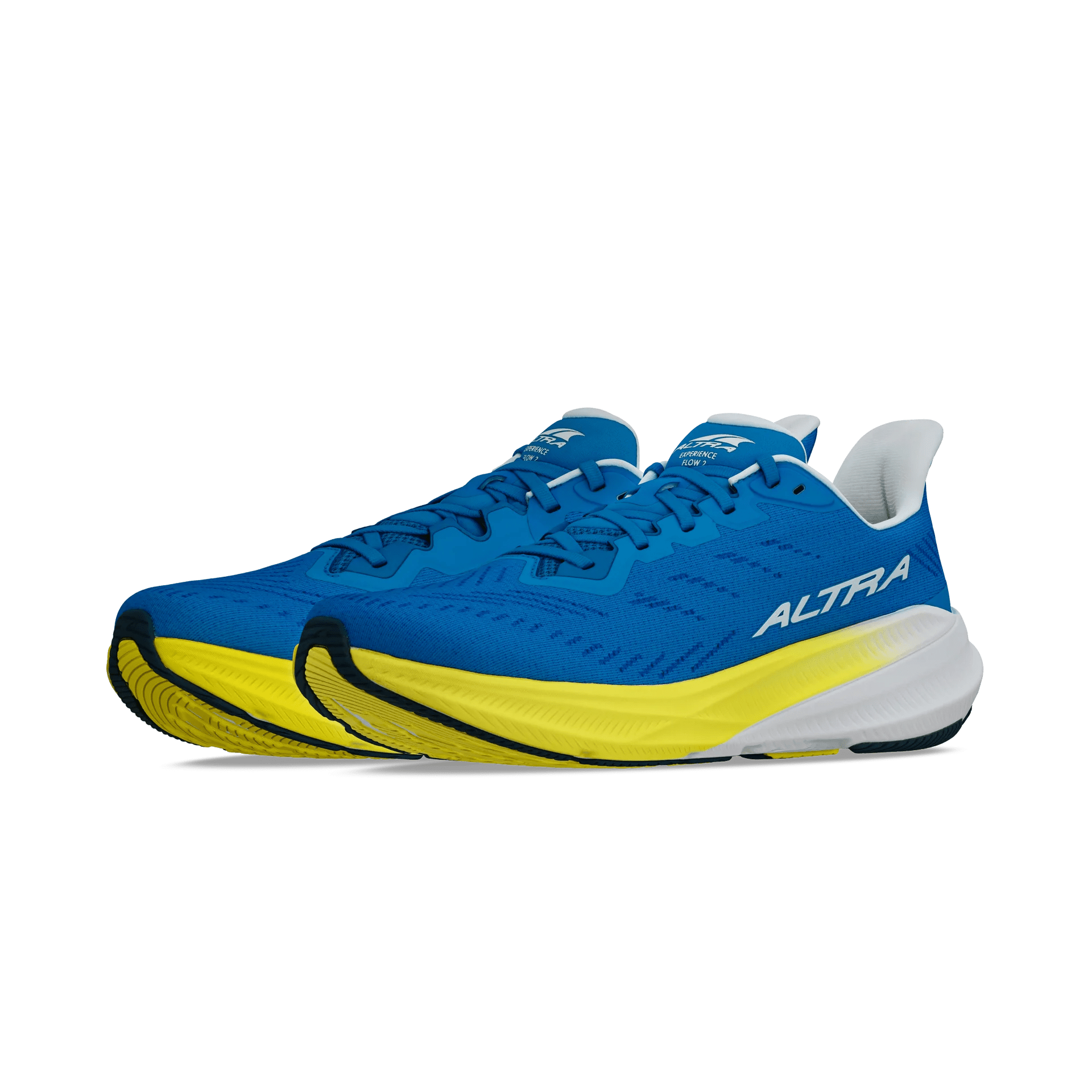 Altra Experience Flow 2 Men’s Running Shoes - Blue Yellow rear view