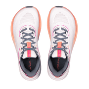 Altra Motiv FLX women's road running shoes in Coconut Cream and Pink Glow.
