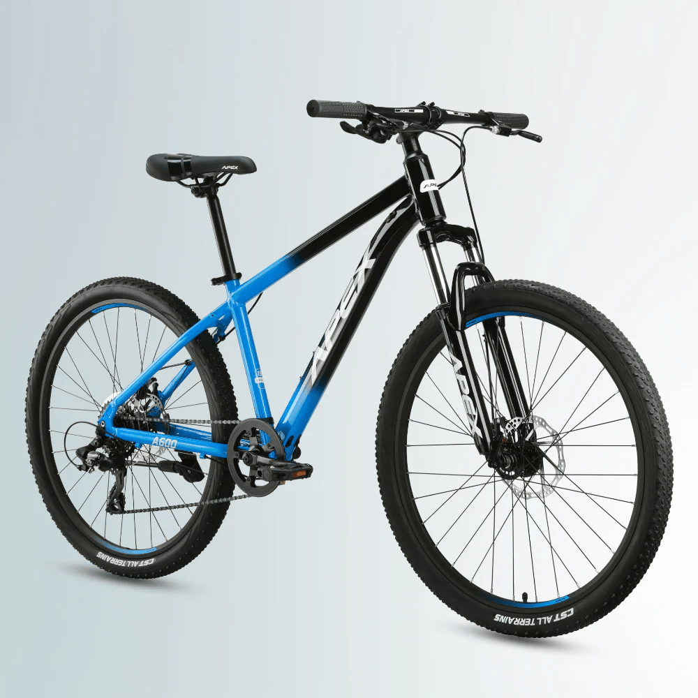 Apex - Apex A600 26" Alloy Mountain Bike | Men's MTB | Black/Blue - MTB - Front view - Xciter Sports