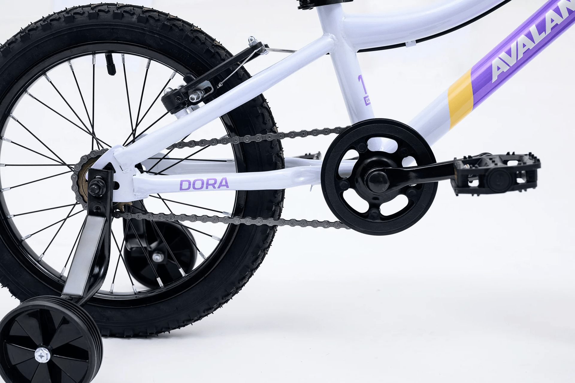 Avalanche Dora 16" Girls Bike - Kids Bikes - Side rear view - Xciter Sports
