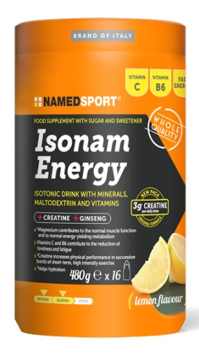 NamedSport Isonam Energy | Isotonic Drink Powder | Lemon 480g