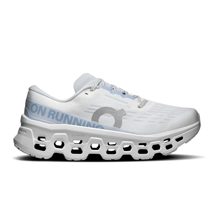 Women's On Cloudmonster 3 running shoe in White Frost - product view 1