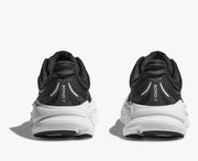 HOKA Bondi 9 Men's Running Shoe - Black/White | Maximum Cushion Road Running - Heel View