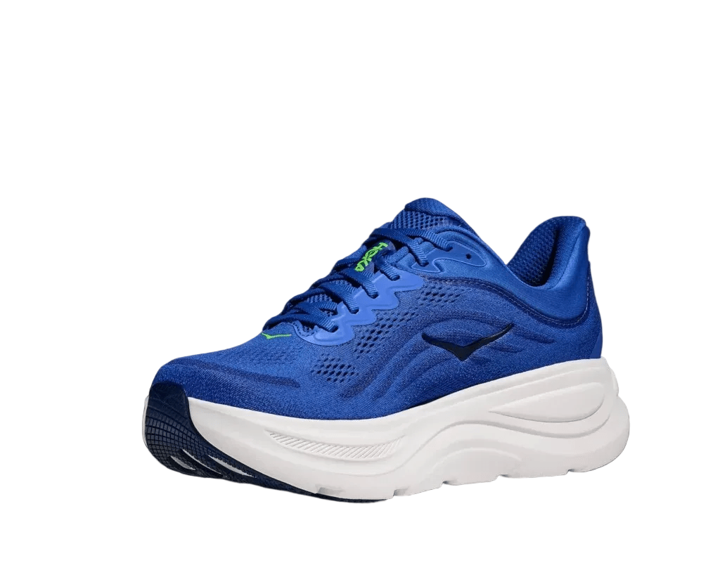 HOKA Bondi 9 Men's Running Shoe - Cobalt Blue/Ultramarine | Maximum Cushion Road Running - Left Inner Side View