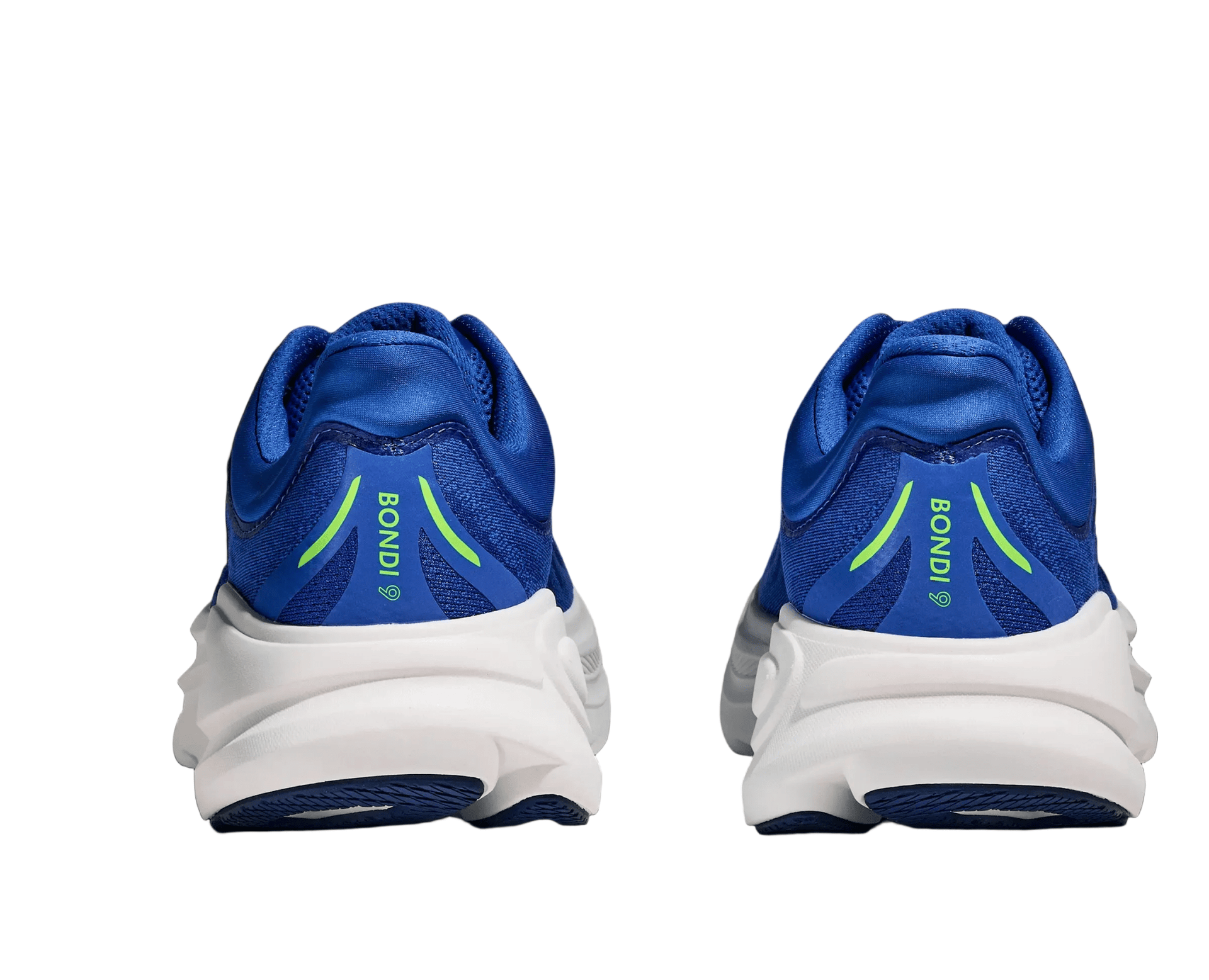HOKA Bondi 9 Men's Running Shoe - Cobalt Blue/Ultramarine | Maximum Cushion Road Running - Heel View